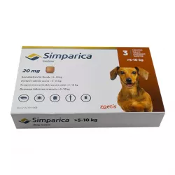 Симпарика для собак 20мг 5-10кг ГЕРМАНИЯ! таб. для пер. пр. N3 фото